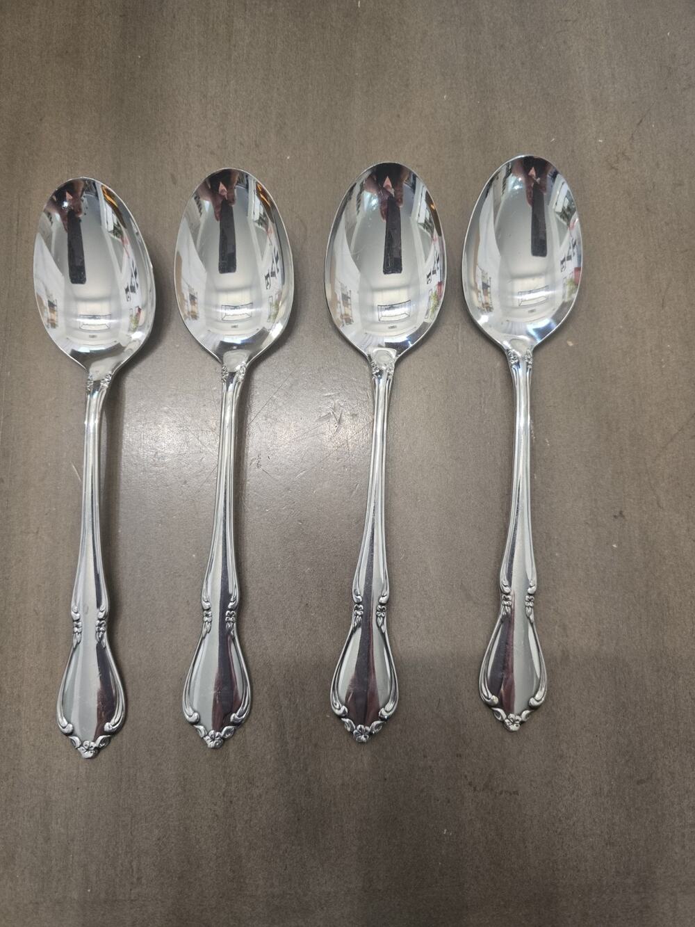 Oneida CHATEAU Stainless 4 Tablespoons Oneidacraft Deluxe Glossy Flatware